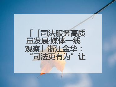 「司法服务高质量发展·媒体一线观察」浙江金华：“司法更有为”让“市场更有力”