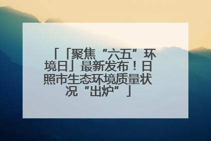 「聚焦“六五”环境日」最新发布！日照市生态环境质量状况“出炉”
