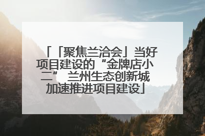 「聚焦兰洽会」当好项目建设的“金牌店小二” 兰州生态创新城加速推进项目建设