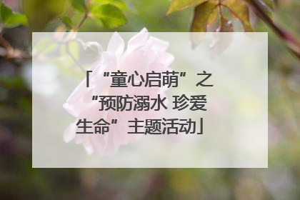 “童心启萌”之“预防溺水 珍爱生命”主题活动