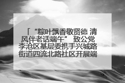 “粽叶飘香敬贤德 清风伴老话端午” 致公党李沧区基层委携手兴城路街道四流北路社区开展端午节主题活动