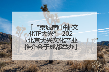 “京城南中轴·文化正大兴” 2025北京大兴文化产业推介会于成都举办