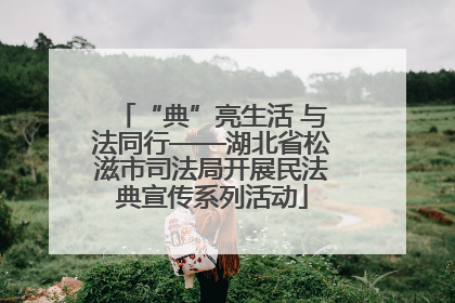 “典”亮生活 与法同行——湖北省松滋市司法局开展民法典宣传系列活动