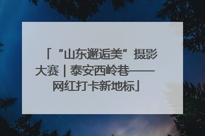 “山东邂逅美”摄影大赛｜泰安西岭巷——网红打卡新地标