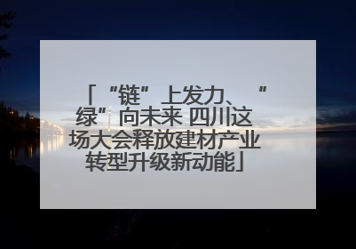 “链”上发力、“绿”向未来 四川这场大会释放建材产业转型升级新动能