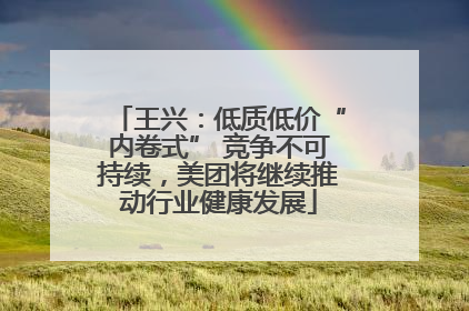 王兴：低质低价“内卷式” 竞争不可持续，美团将继续推动行业健康发展
