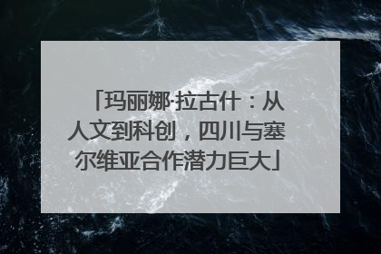 玛丽娜·拉古什：从人文到科创，四川与塞尔维亚合作潜力巨大