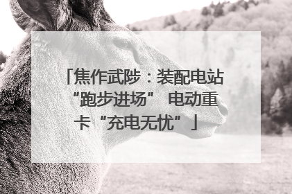 焦作武陟：装配电站“跑步进场” 电动重卡“充电无忧”