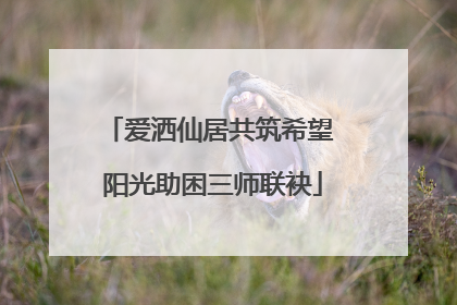 爱洒仙居共筑希望 阳光助困三师联袂