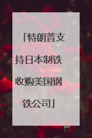 特朗普支持日本制铁收购美国钢铁公司