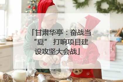 甘肃华亭：奋战当“夏” 打响项目建设攻坚大会战