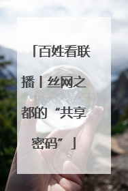 百姓看联播丨丝网之都的“共享密码”