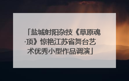 盐城射阳杂技《草原魂·顶》惊艳江苏省舞台艺术优秀小型作品调演