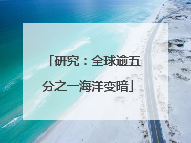 研究：全球逾五分之一海洋变暗