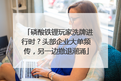 磷酸铁锂玩家洗牌进行时？头部企业大单频传，另一边撤退潮涌