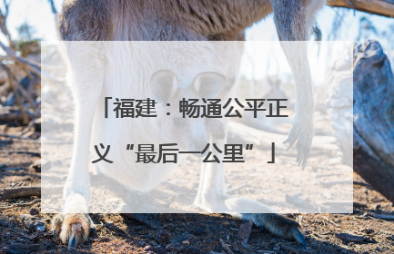 福建：畅通公平正义“最后一公里”