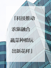 科技推动农旅融合 蔬菜种植玩出新花样