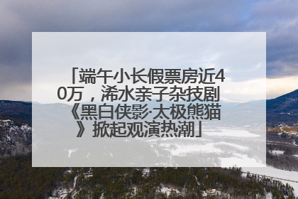 端午小长假票房近40万，浠水亲子杂技剧《黑白侠影·太极熊猫》掀起观演热潮