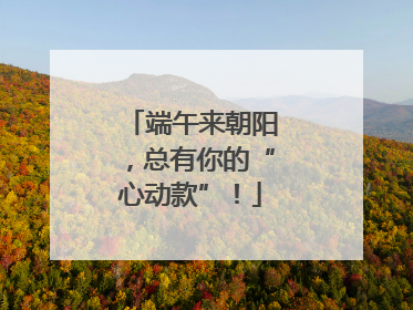 端午来朝阳，总有你的“心动款”！