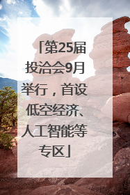 第25届投洽会9月举行，首设低空经济、人工智能等专区