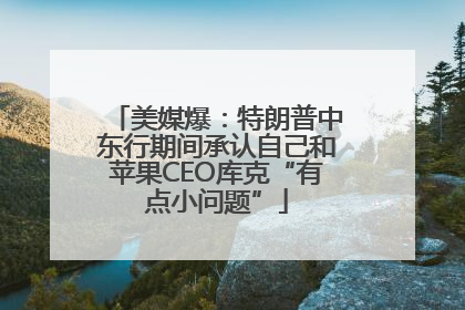 美媒爆：特朗普中东行期间承认自己和苹果CEO库克“有点小问题”