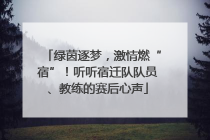 绿茵逐梦，激情燃“宿”！听听宿迁队队员、教练的赛后心声