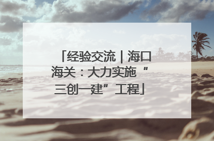 经验交流｜海口海关：大力实施“三创一建”工程