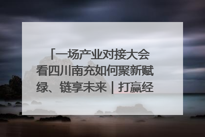 一场产业对接大会 看四川南充如何聚新赋绿、链享未来｜打赢经济发展翻身仗