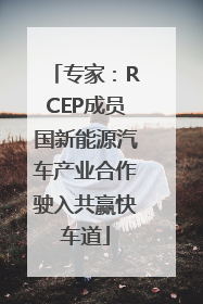 专家：RCEP成员国新能源汽车产业合作驶入共赢快车道