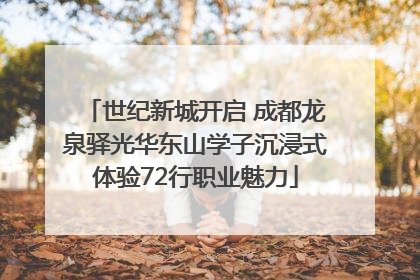 世纪新城开启 成都龙泉驿光华东山学子沉浸式体验72行职业魅力