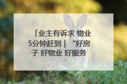业主有诉求 物业5分钟赶到｜“好房子 好物业 好服务”系列报道④