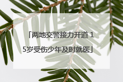 两地交警接力开道 15岁受伤少年及时就医