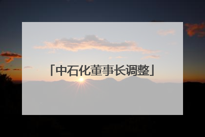 中石化董事长调整