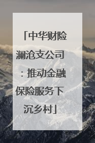 中华财险澜沧支公司：推动金融保险服务下沉乡村