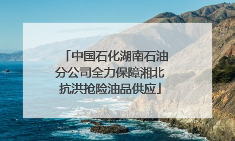 中国石化湖南石油分公司全力保障湘北抗洪抢险油品供应