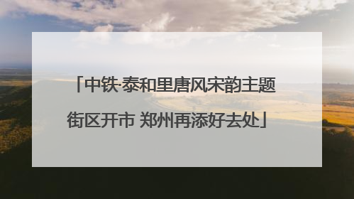 中铁·泰和里唐风宋韵主题街区开市 郑州再添好去处