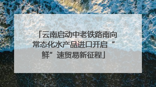 云南启动中老铁路南向常态化水产品进口开启“鲜”速贸易新征程
