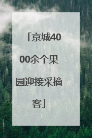 京城4000余个果园迎接采摘客