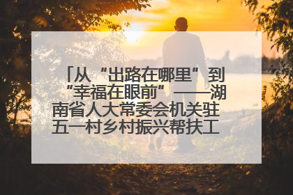 从“出路在哪里”到“幸福在眼前”——湖南省人大常委会机关驻五一村乡村振兴帮扶工作队书写振兴答卷