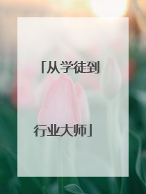 从学徒到行业大师