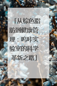 从棕色脂肪到健康管理：呜咔实验室的科学革新之路
