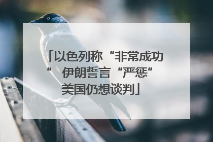 以色列称“非常成功” 伊朗誓言“严惩” 美国仍想谈判