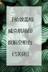 伦敦盖特威克机场印度航空柜台已关闭