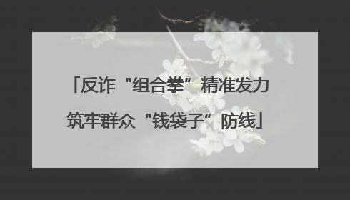 反诈“组合拳”精准发力 筑牢群众“钱袋子”防线