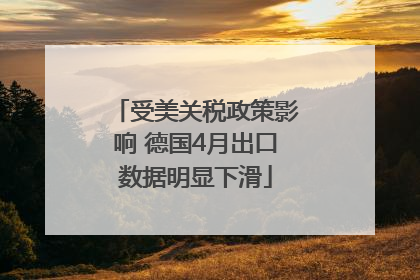受美关税政策影响 德国4月出口数据明显下滑