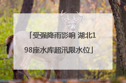 受强降雨影响 湖北198座水库超汛限水位