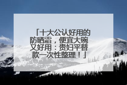 十大公认好用的防晒霜，便宜大碗又好用：贵妇平替款一次性整理！