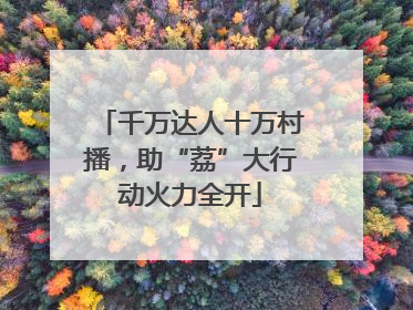 千万达人十万村播，助“荔”大行动火力全开