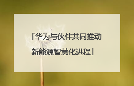 华为与伙伴共同推动新能源智慧化进程