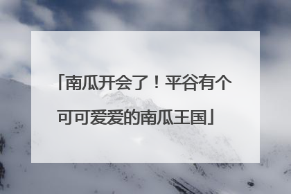 南瓜开会了！平谷有个可可爱爱的南瓜王国